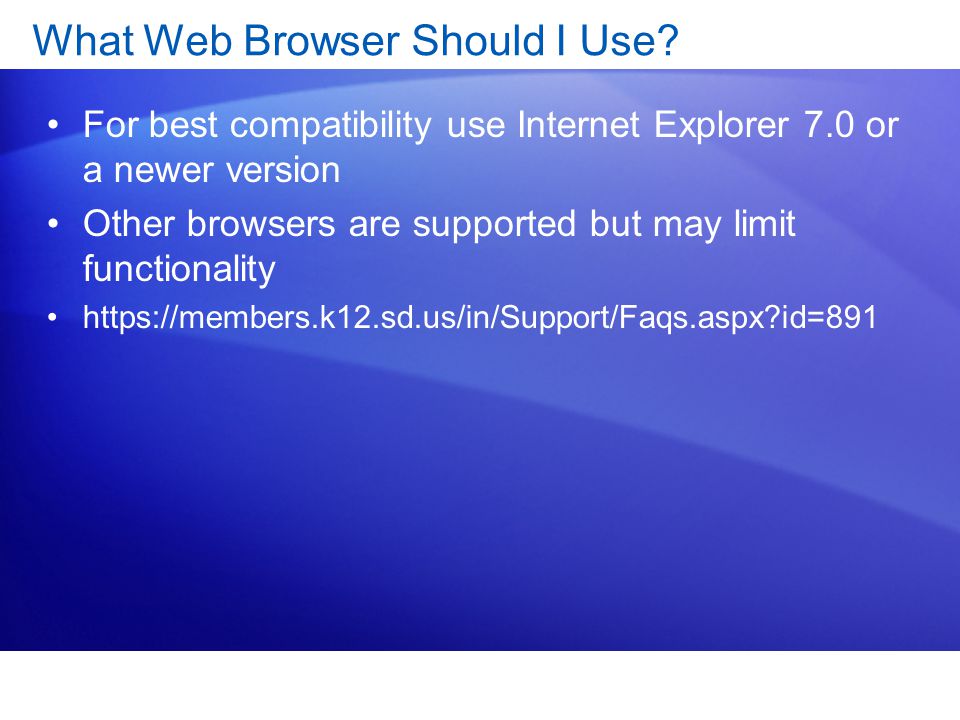 What Web Browser Should I Use