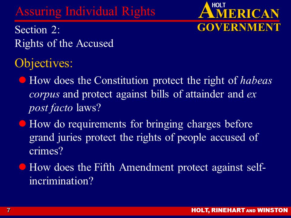 Section 2: Rights of the Accused