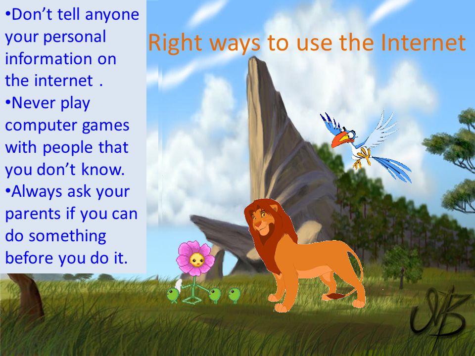 Right ways to use the Internet
