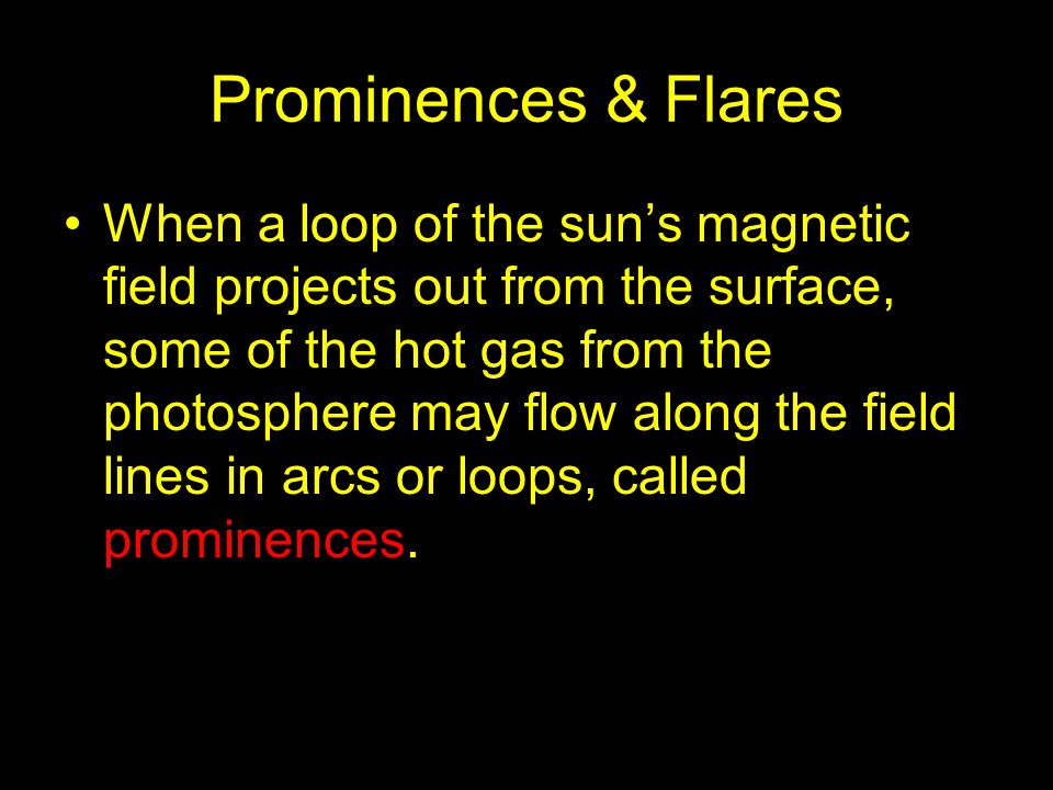 Prominences & Flares