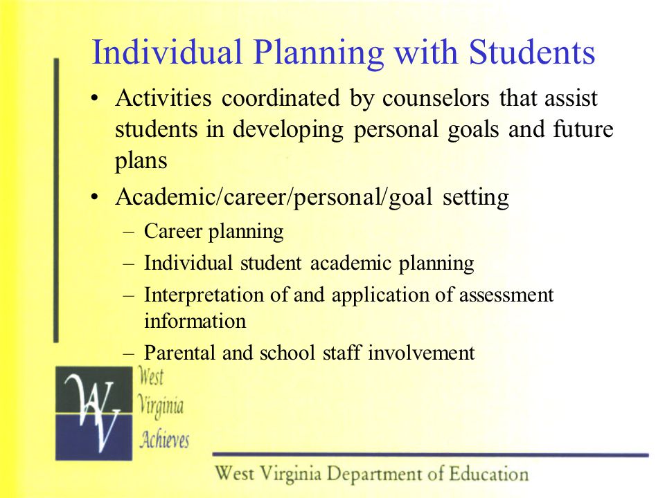 Individual Planning with Students