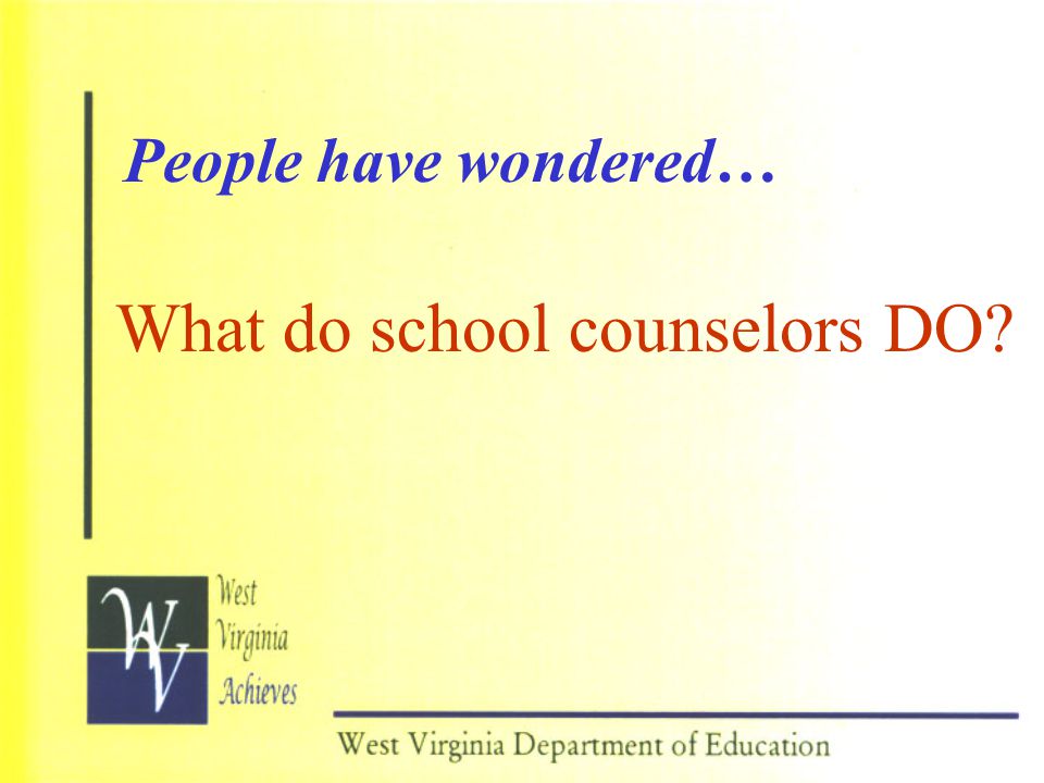 What do school counselors DO