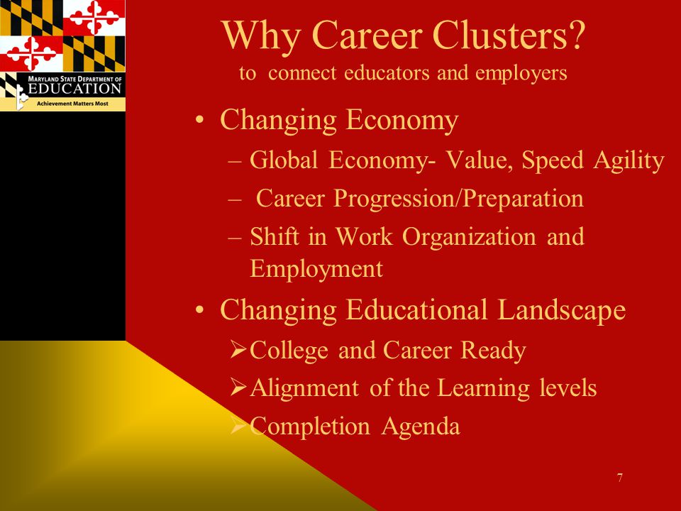 Why Career Clusters to connect educators and employers
