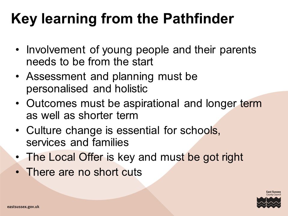 Key learning from the Pathfinder