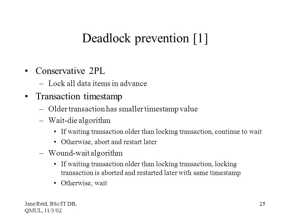 Deadlock prevention [1]