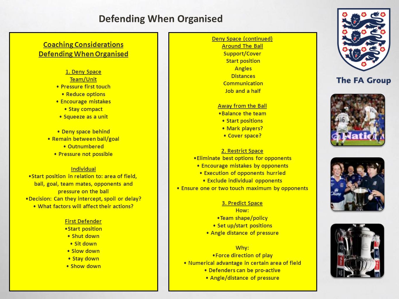 Defending When Organised