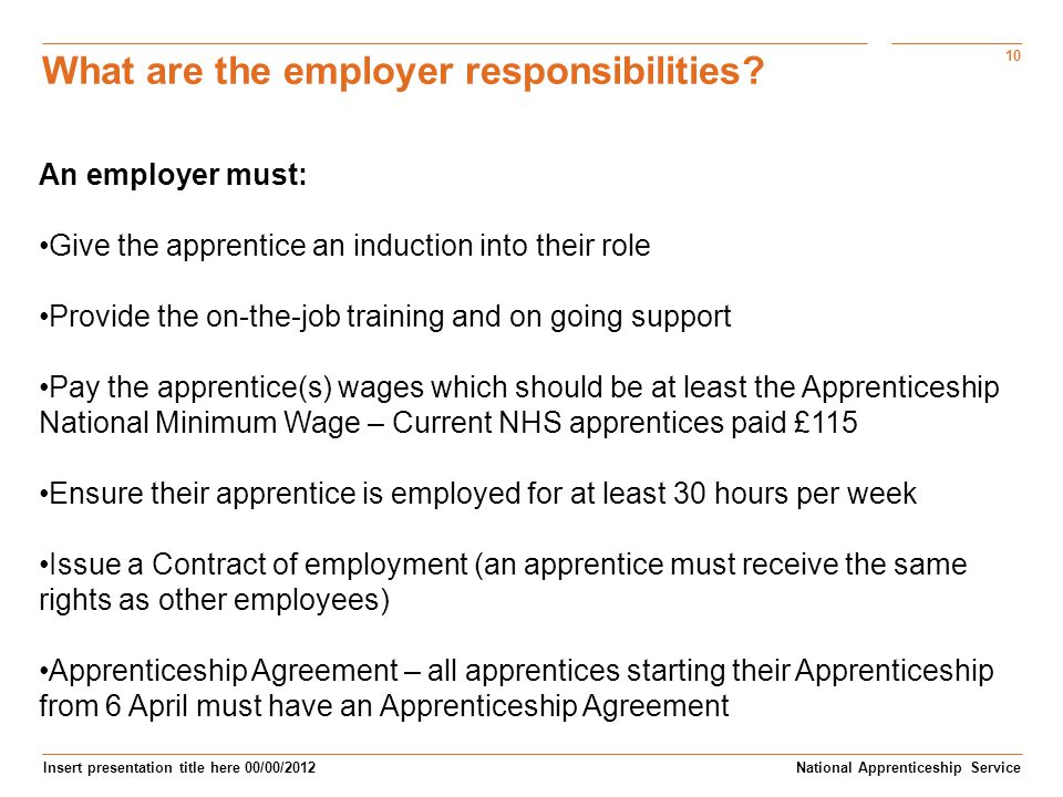 What are the employer responsibilities