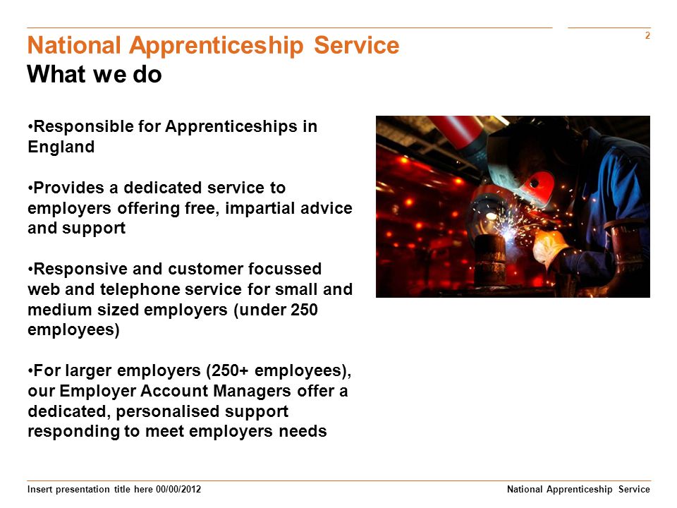 National Apprenticeship Service What we do