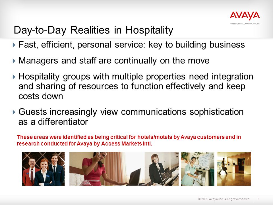 Day-to-Day Realities in Hospitality