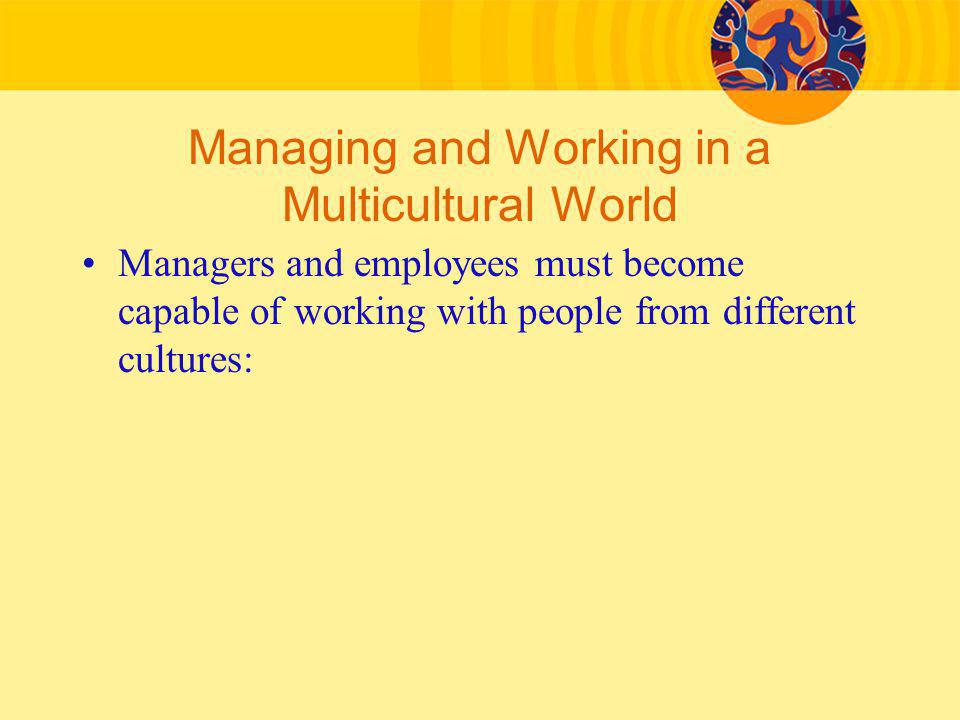 Managing and Working in a Multicultural World