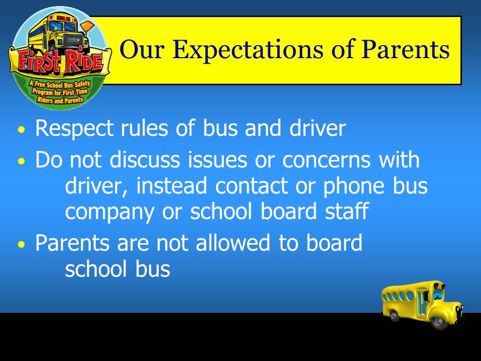 Our Expectations of Parents