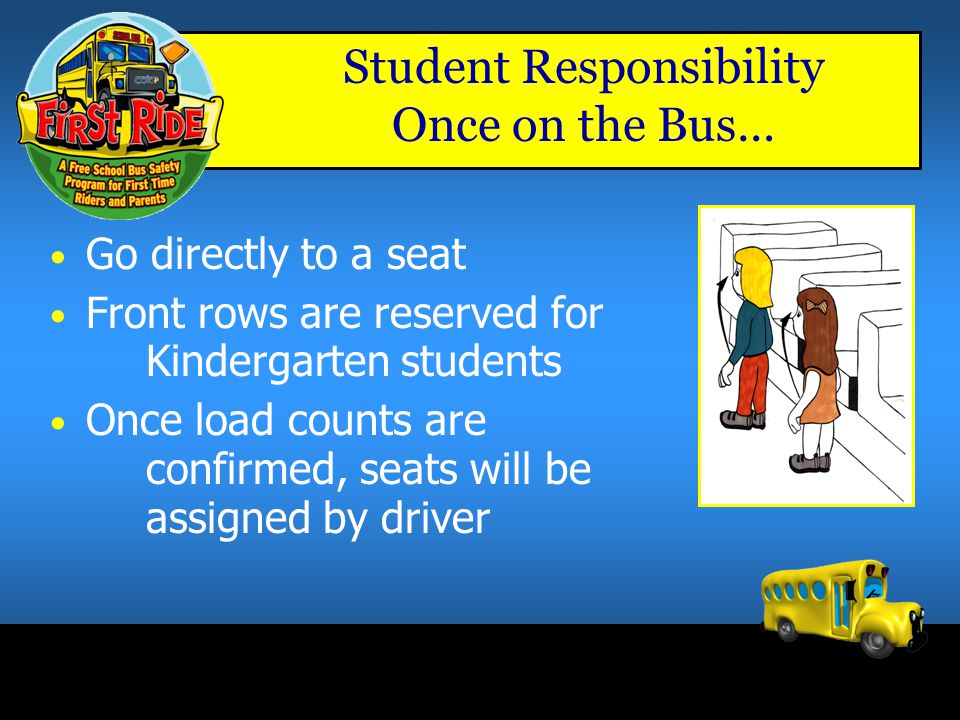 Student Responsibility Once on the Bus…