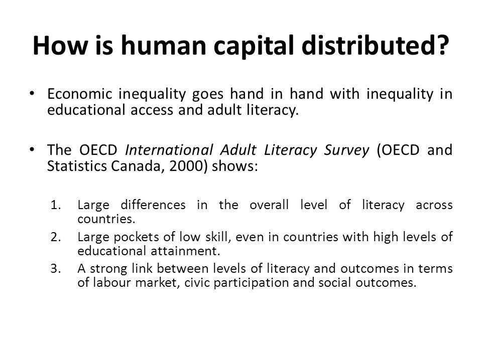 How is human capital distributed
