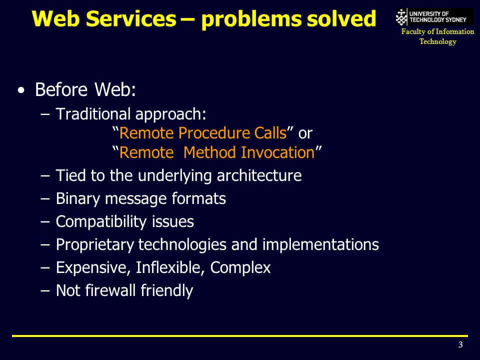 Web Services – problems solved