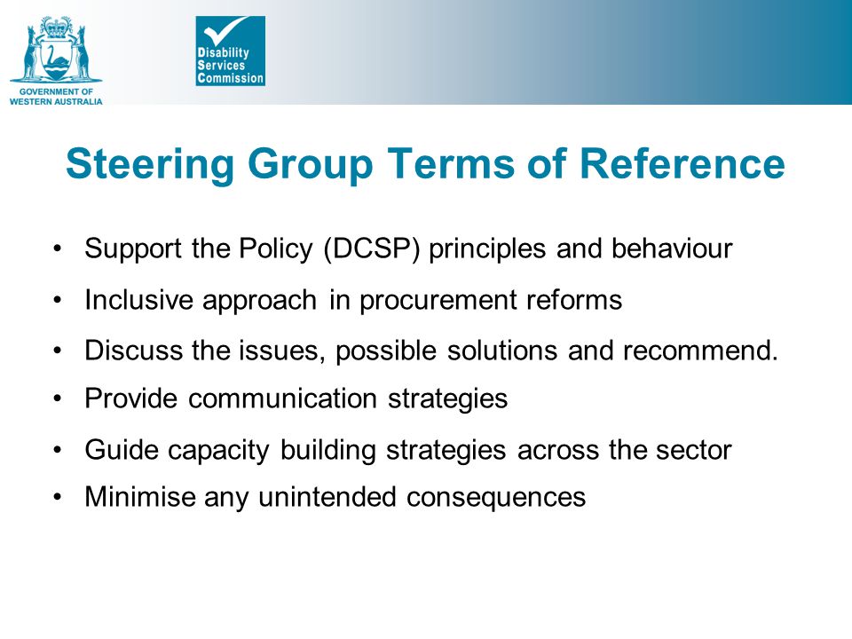 Steering Group Terms of Reference