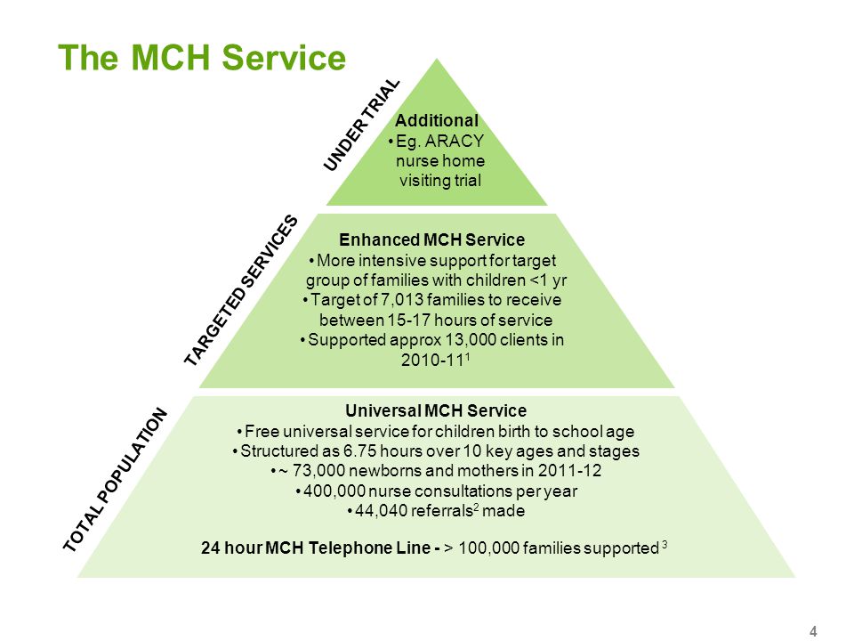 The MCH Service UNDER TRIAL Additional