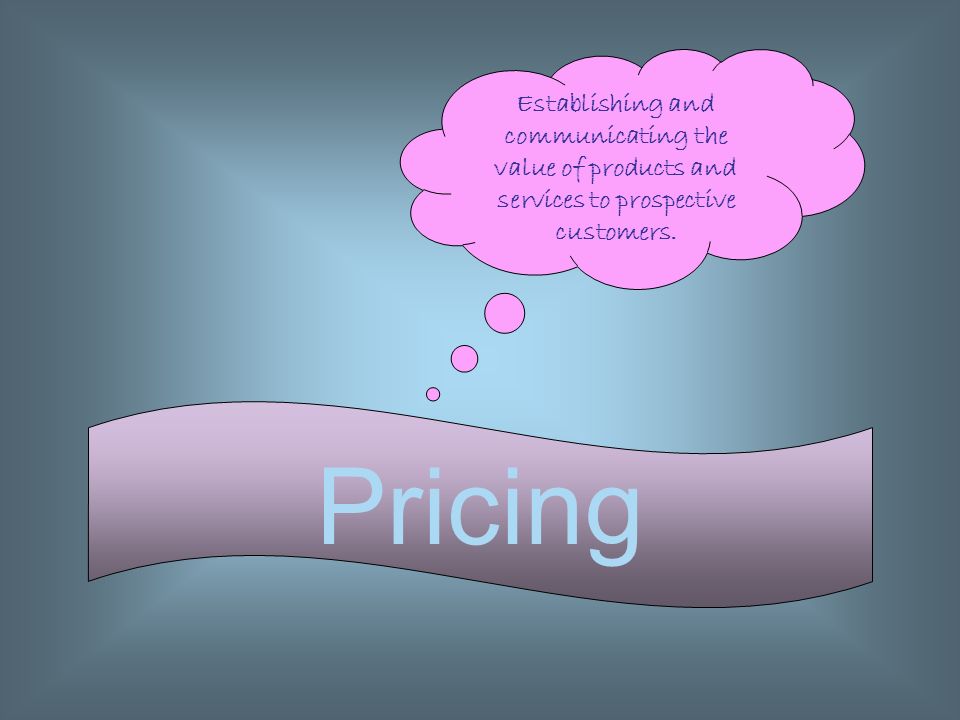 Establishing and communicating the value of products and services to prospective customers.