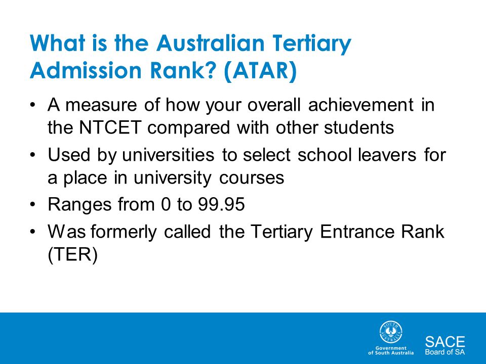 What is the Australian Tertiary Admission Rank (ATAR)