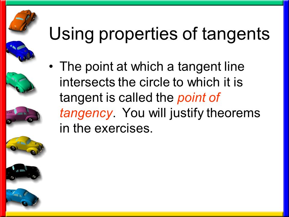 Using properties of tangents