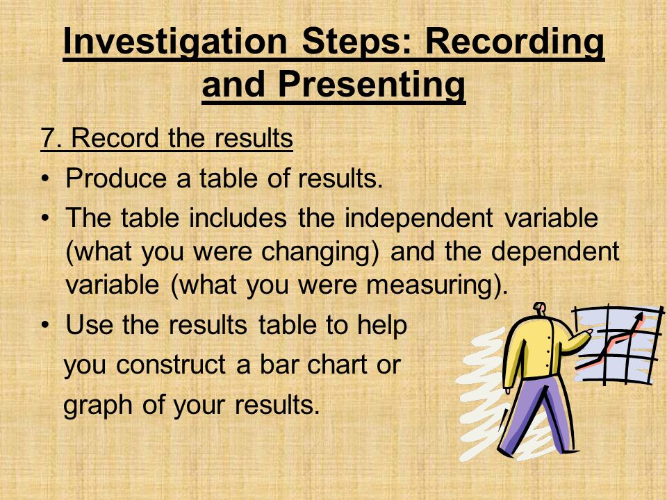 Investigation Steps: Recording and Presenting