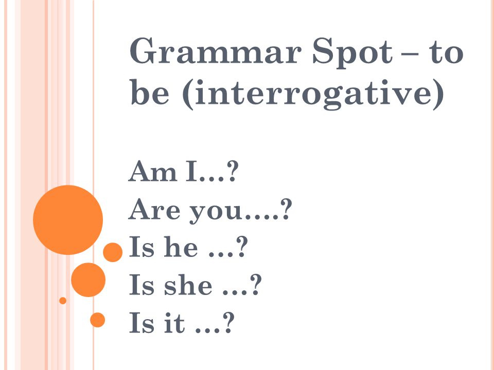 Grammar Spot – to be (interrogative)