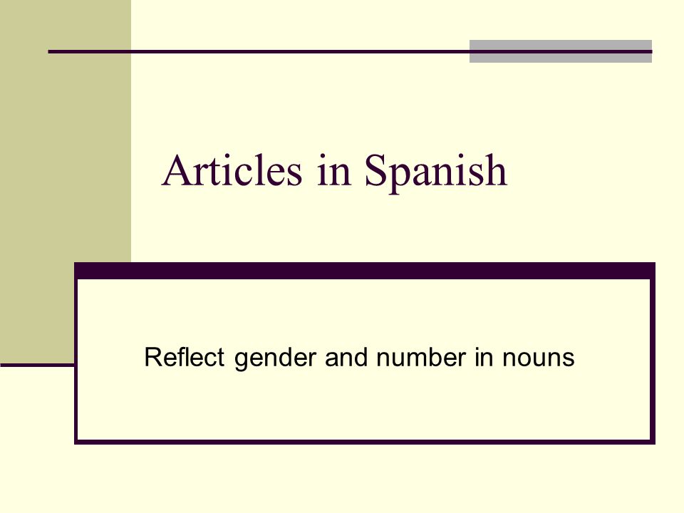 Reflect gender and number in nouns