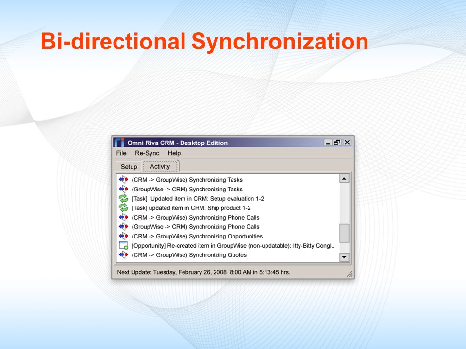 Bi-directional Synchronization