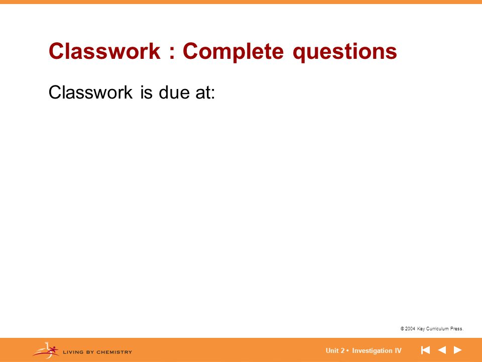 Classwork : Complete questions