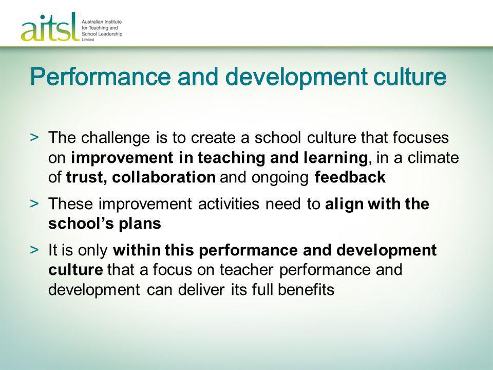 Performance and development culture