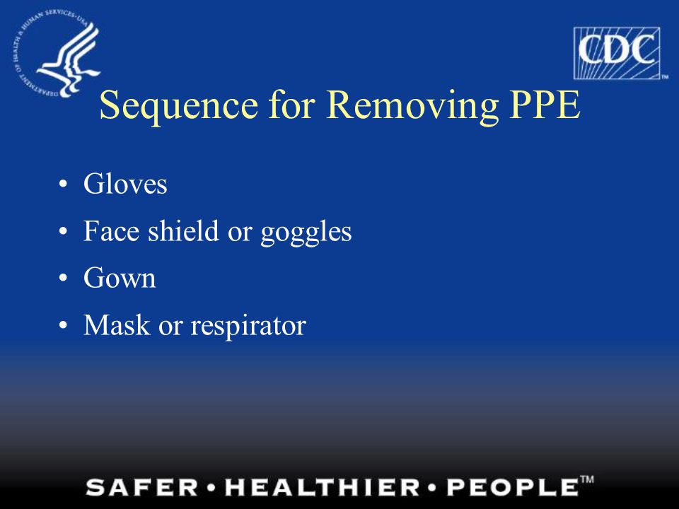 Sequence for Removing PPE