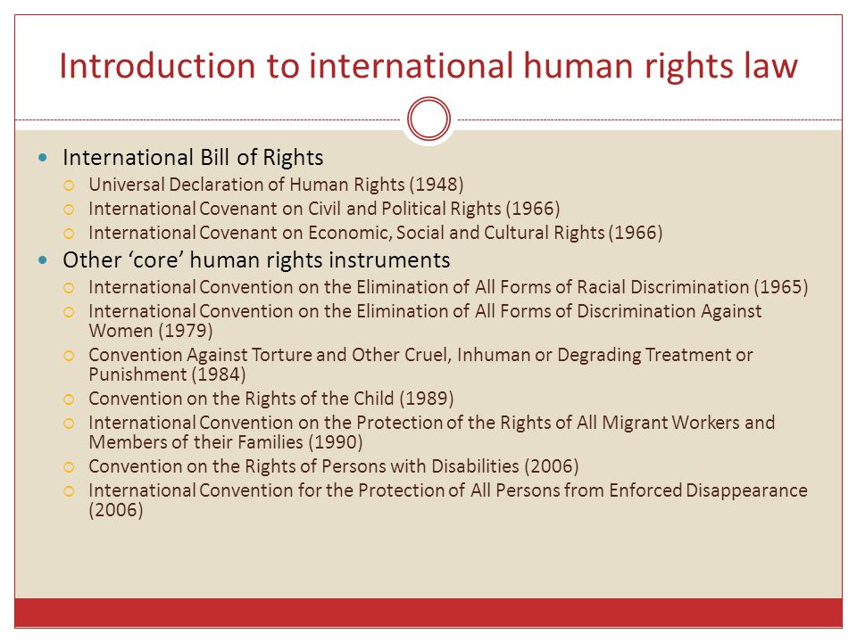 Introduction to international human rights law