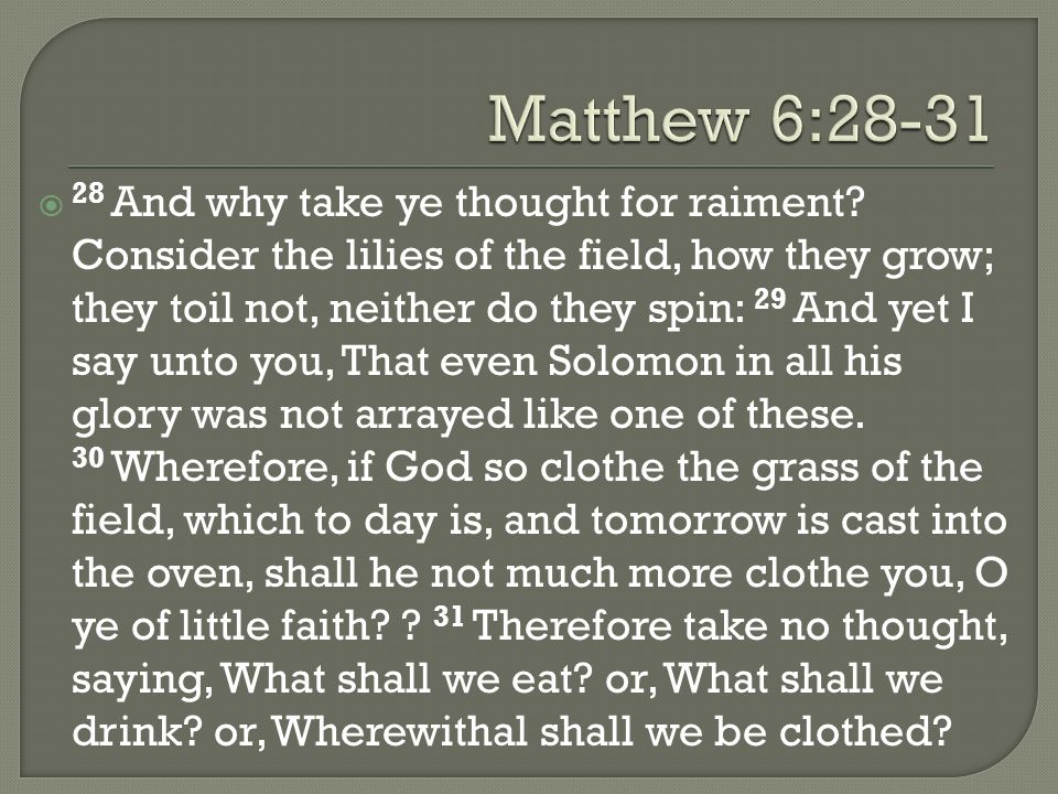 5/5/2013 pm Matthew 6: