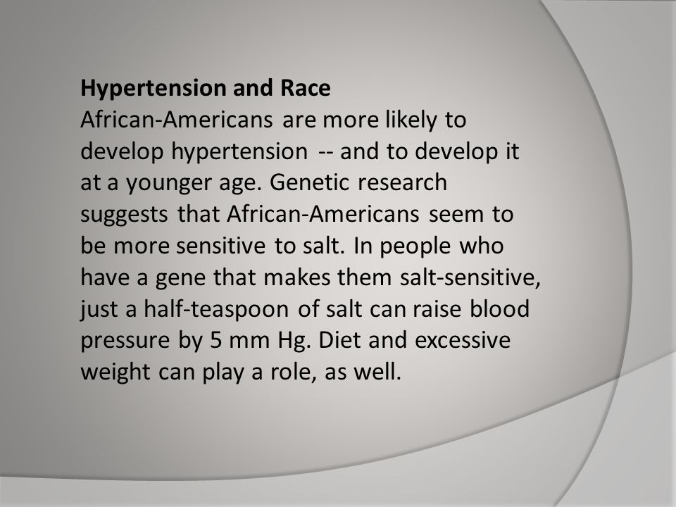 Hypertension and Race