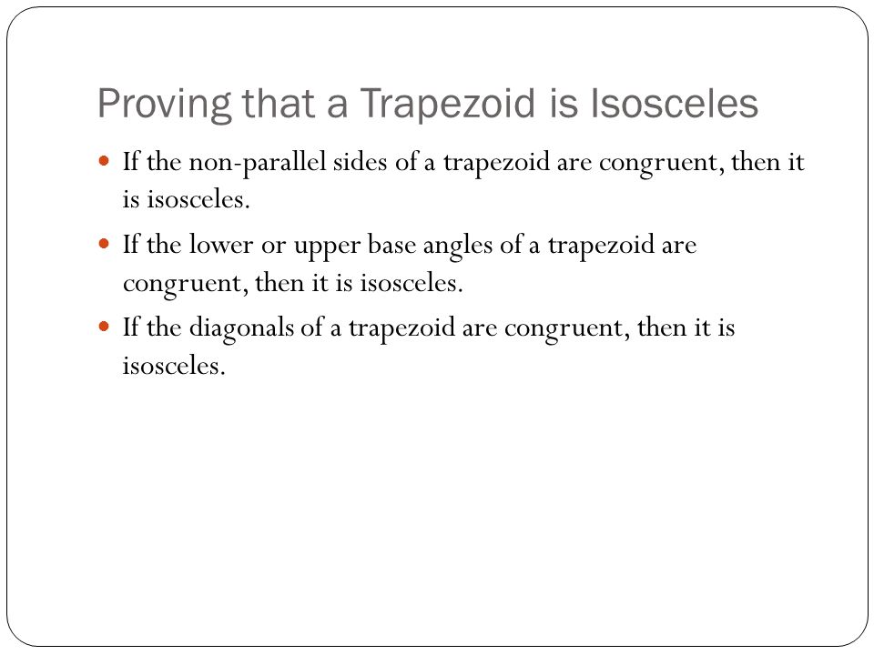 Proving that a Trapezoid is Isosceles