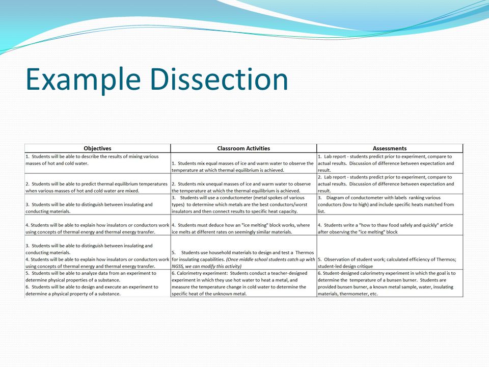Example Dissection