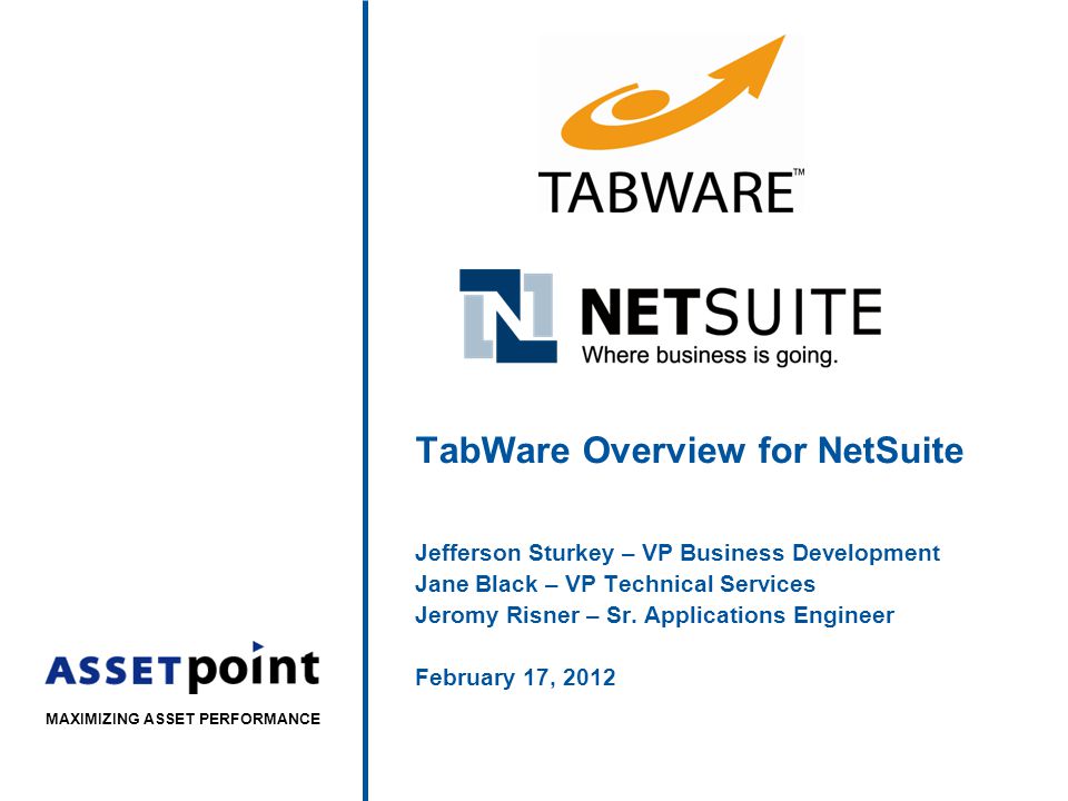 TabWare Overview for NetSuite