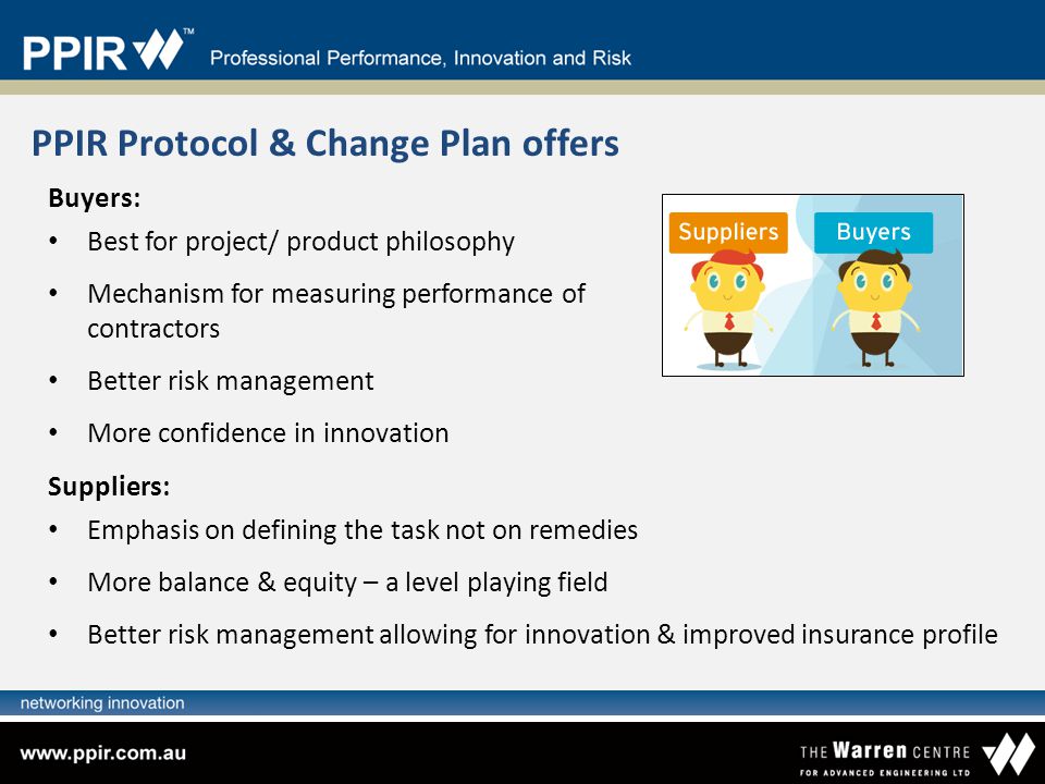 PPIR Protocol & Change Plan offers