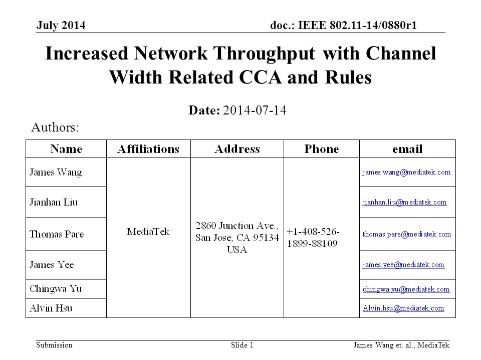 Increased Network Throughput with Channel Width Related CCA and Rules