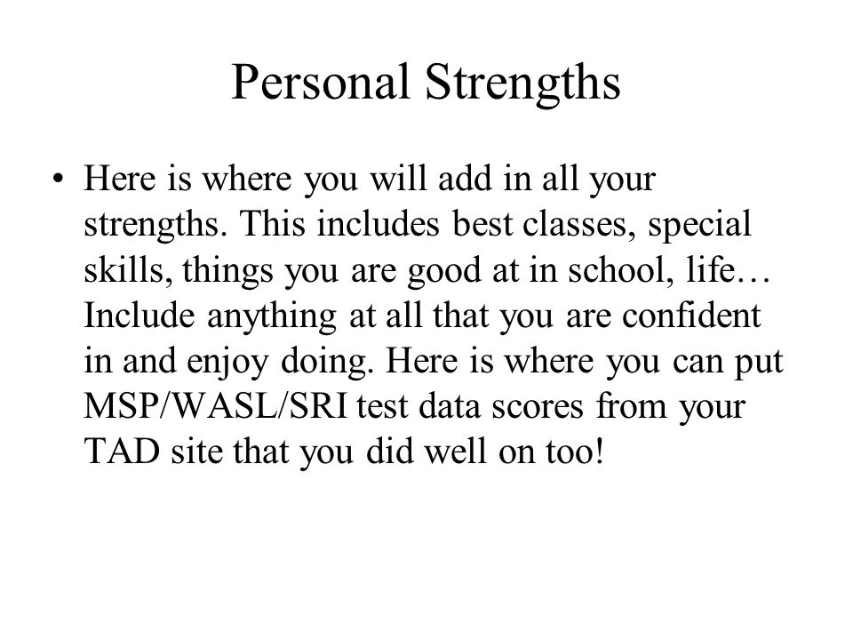 Personal Strengths