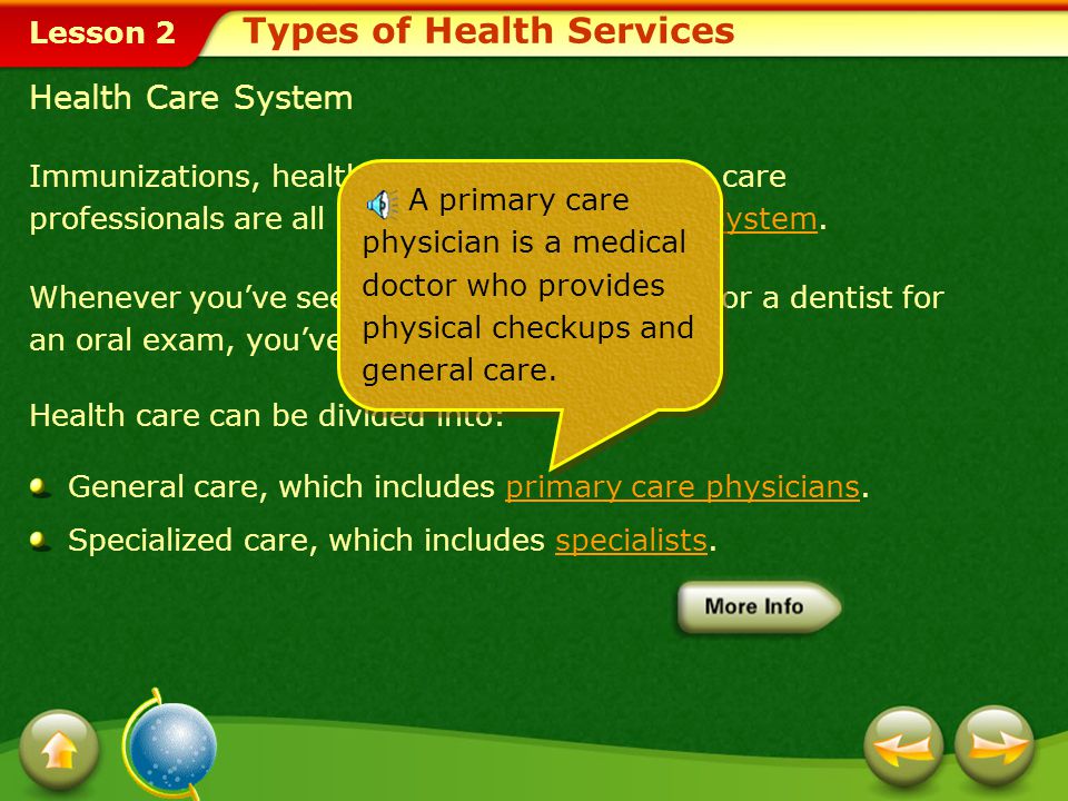 Types of Health Services