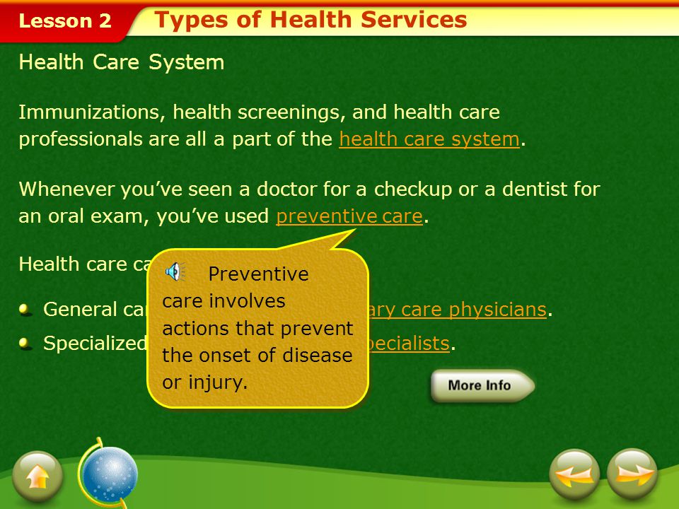 Types of Health Services