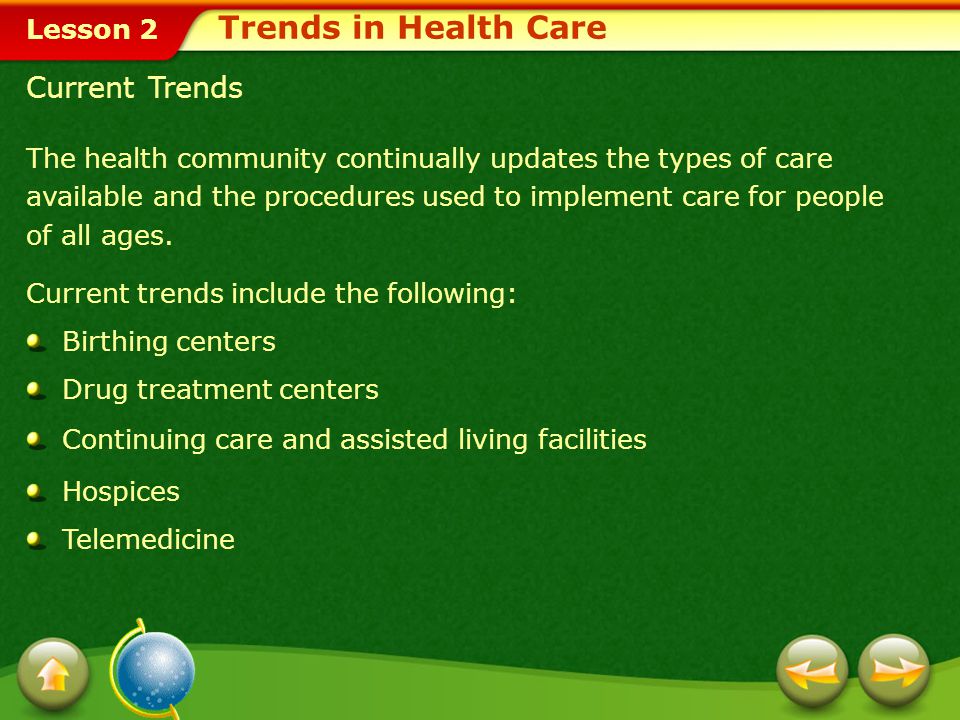 Trends in Health Care Current Trends