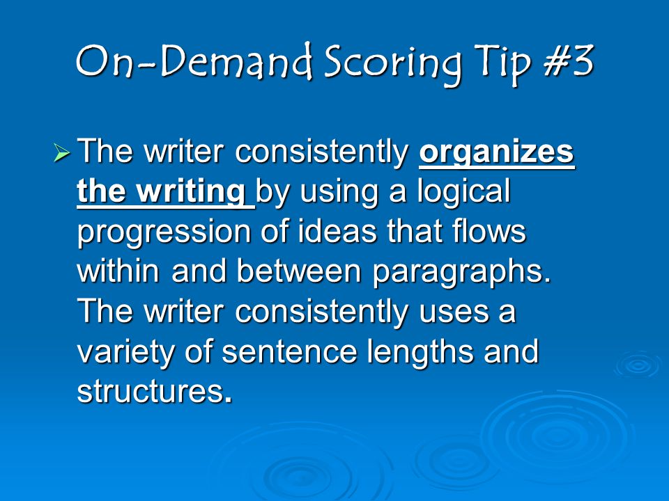 On-Demand Scoring Tip #3