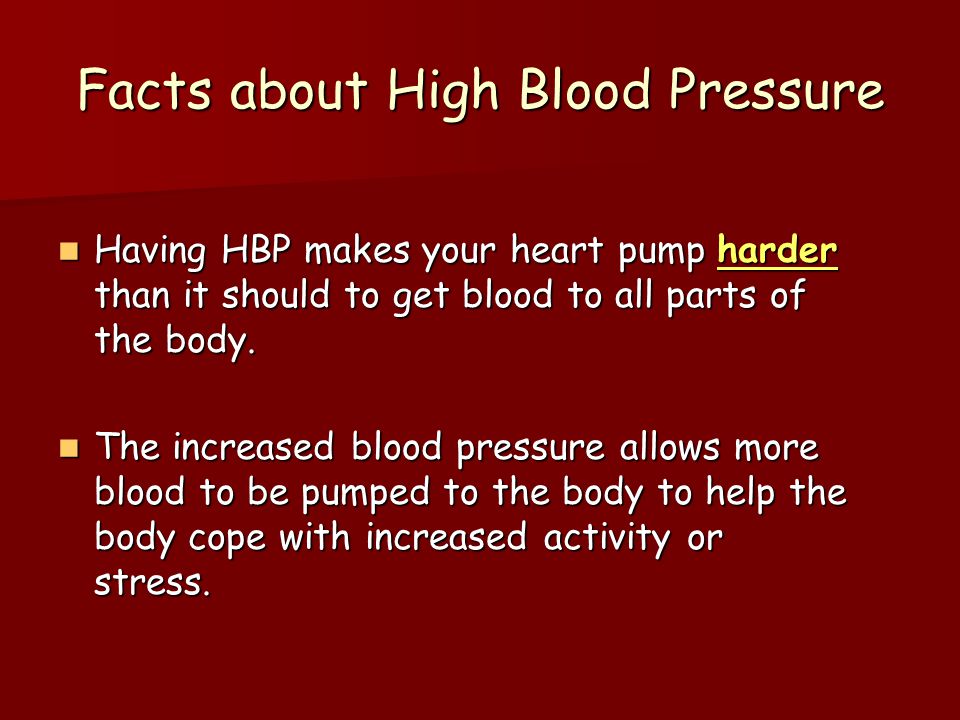 Facts about High Blood Pressure