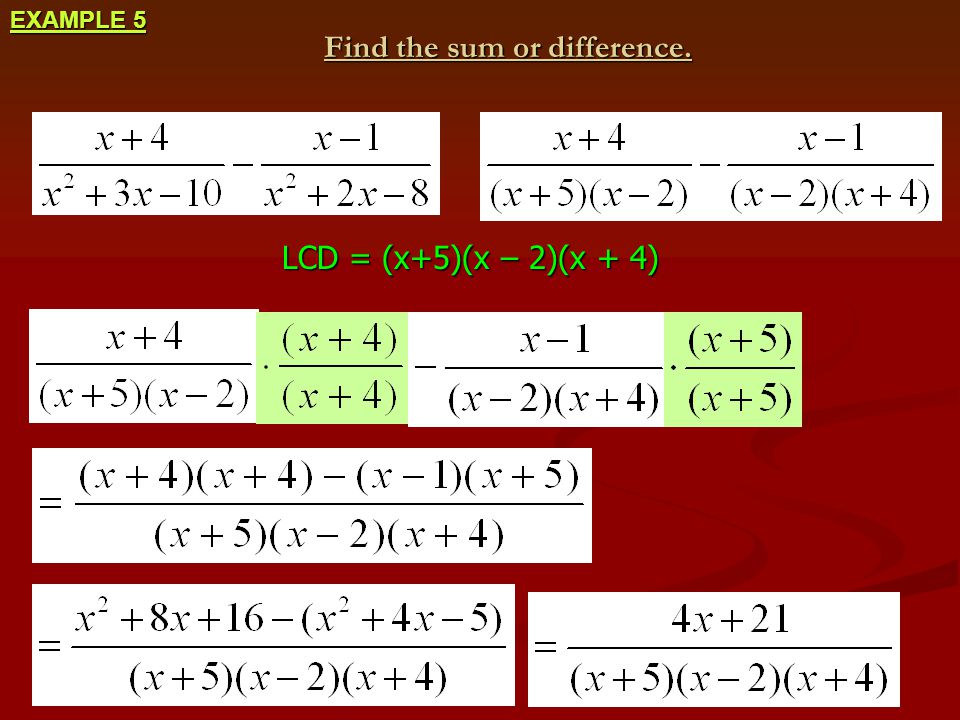 Find the sum or difference.
