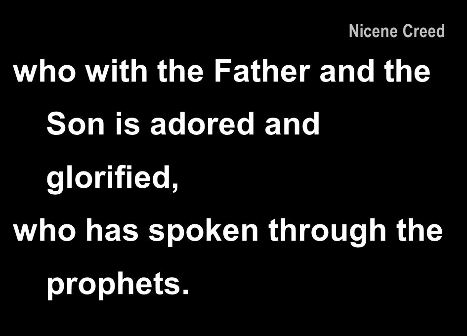 who with the Father and the Son is adored and glorified,