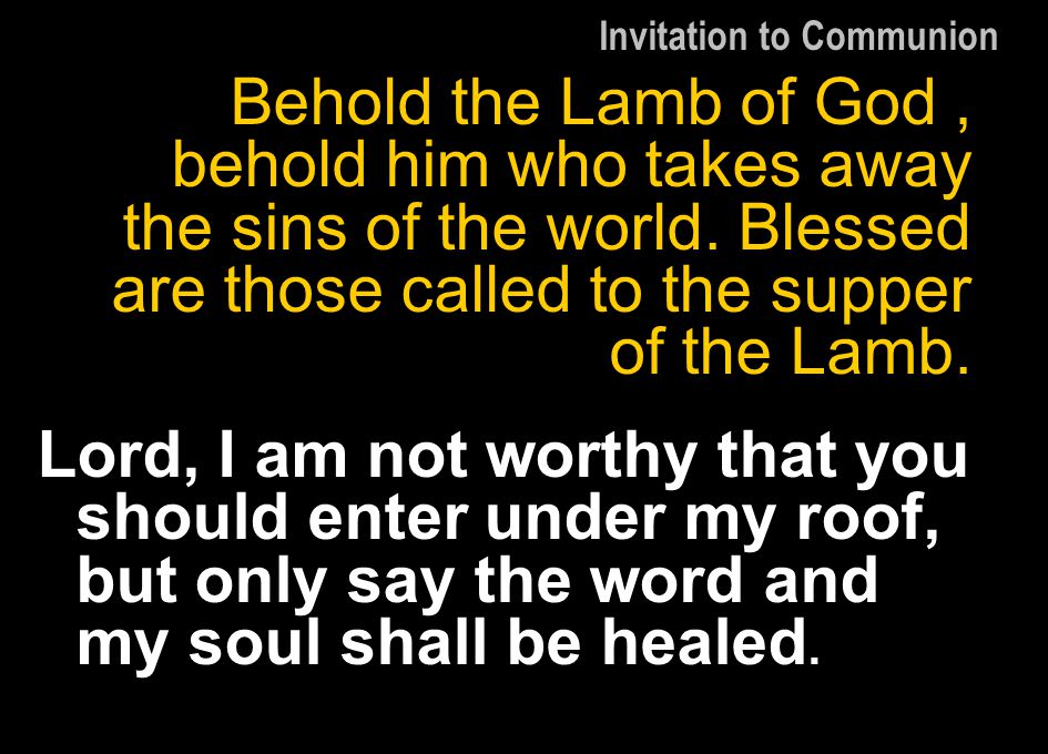 Invitation to Communion