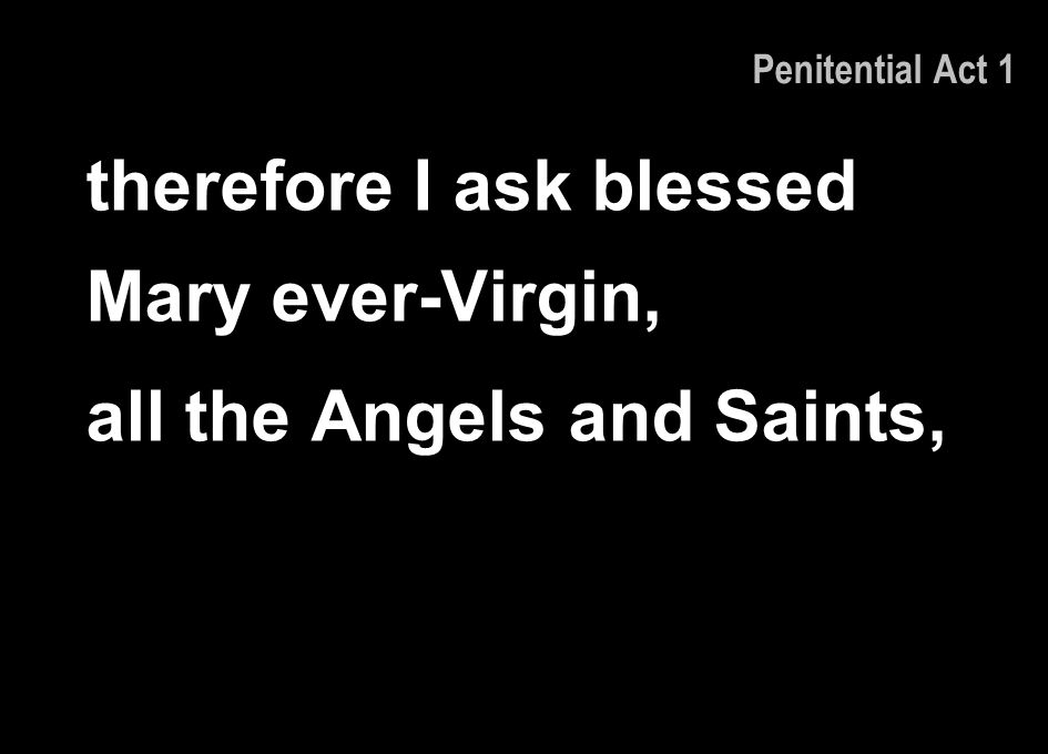 therefore I ask blessed Mary ever-Virgin,