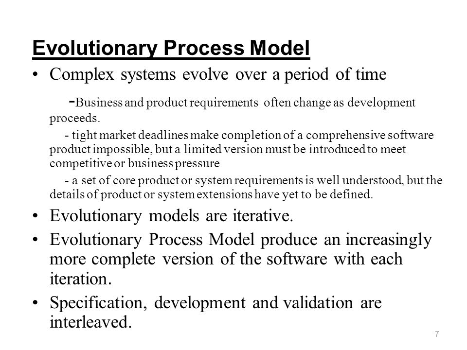 Evolutionary Process Model