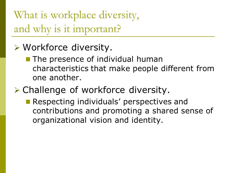 What is workplace diversity, and why is it important